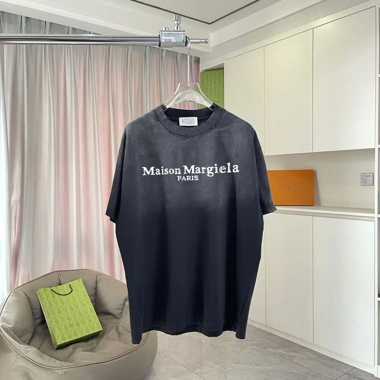 MM 6 2025 New Arrival logo 320g t Same Style Size：S M L XL XXL ：Black Gray Black Red